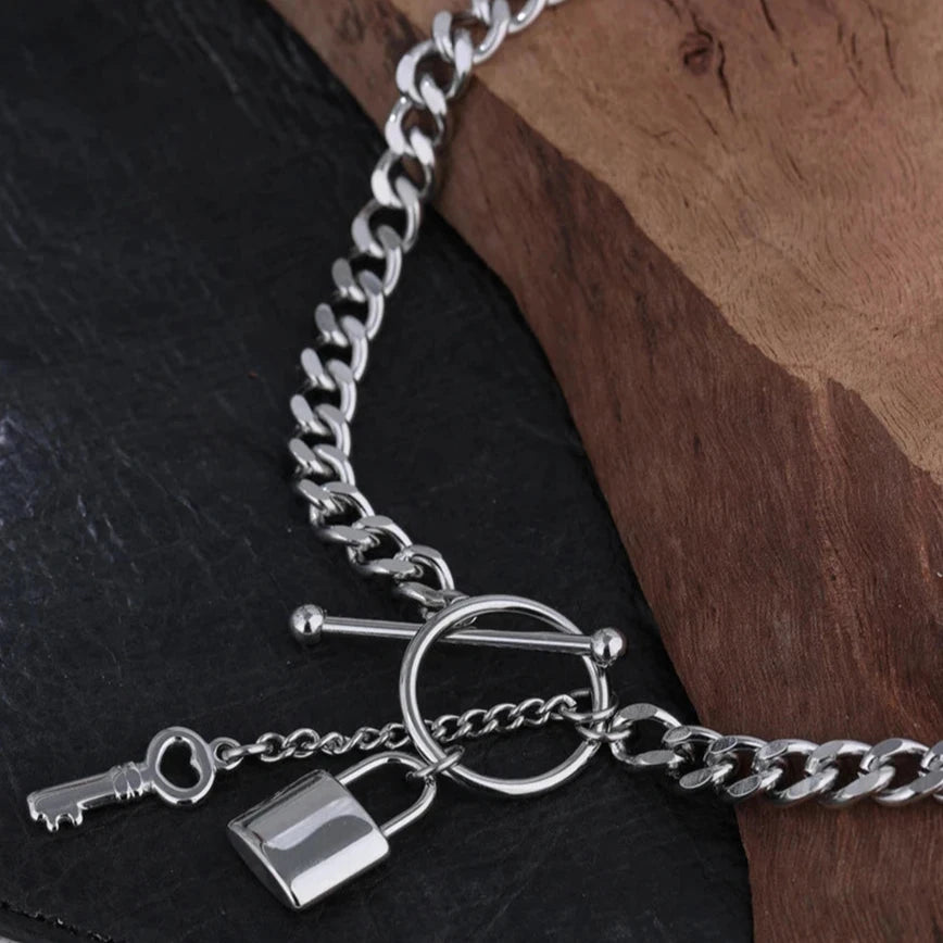 Rebel Lock Pendant Necklace