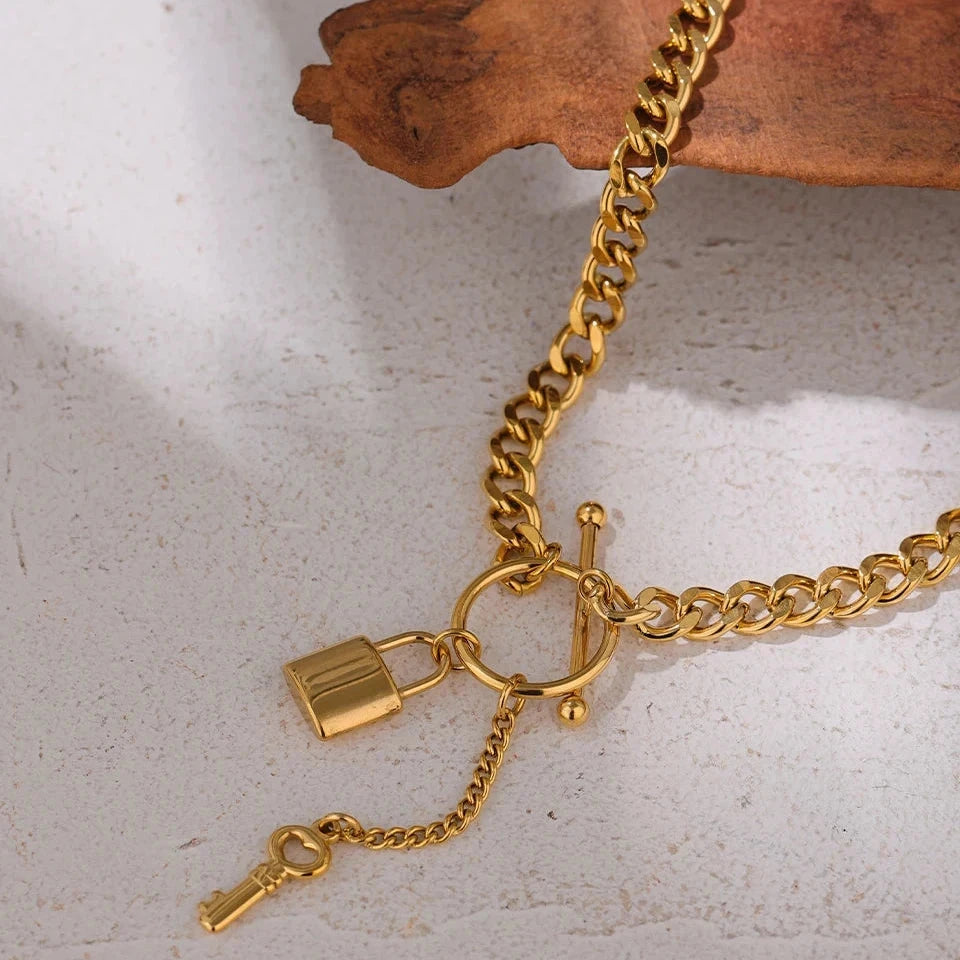 Rebel Lock Pendant Necklace