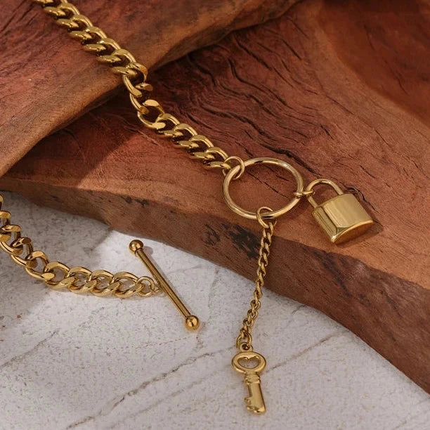 Rebel Lock Pendant Necklace