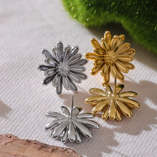 Chrysanthemum Flower Stud Earrings