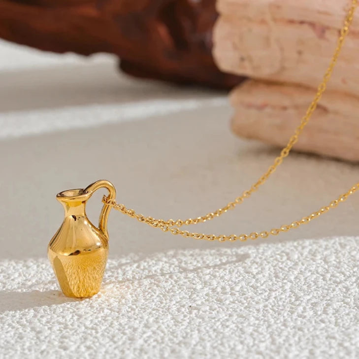 Vase Kettle Charm Necklace